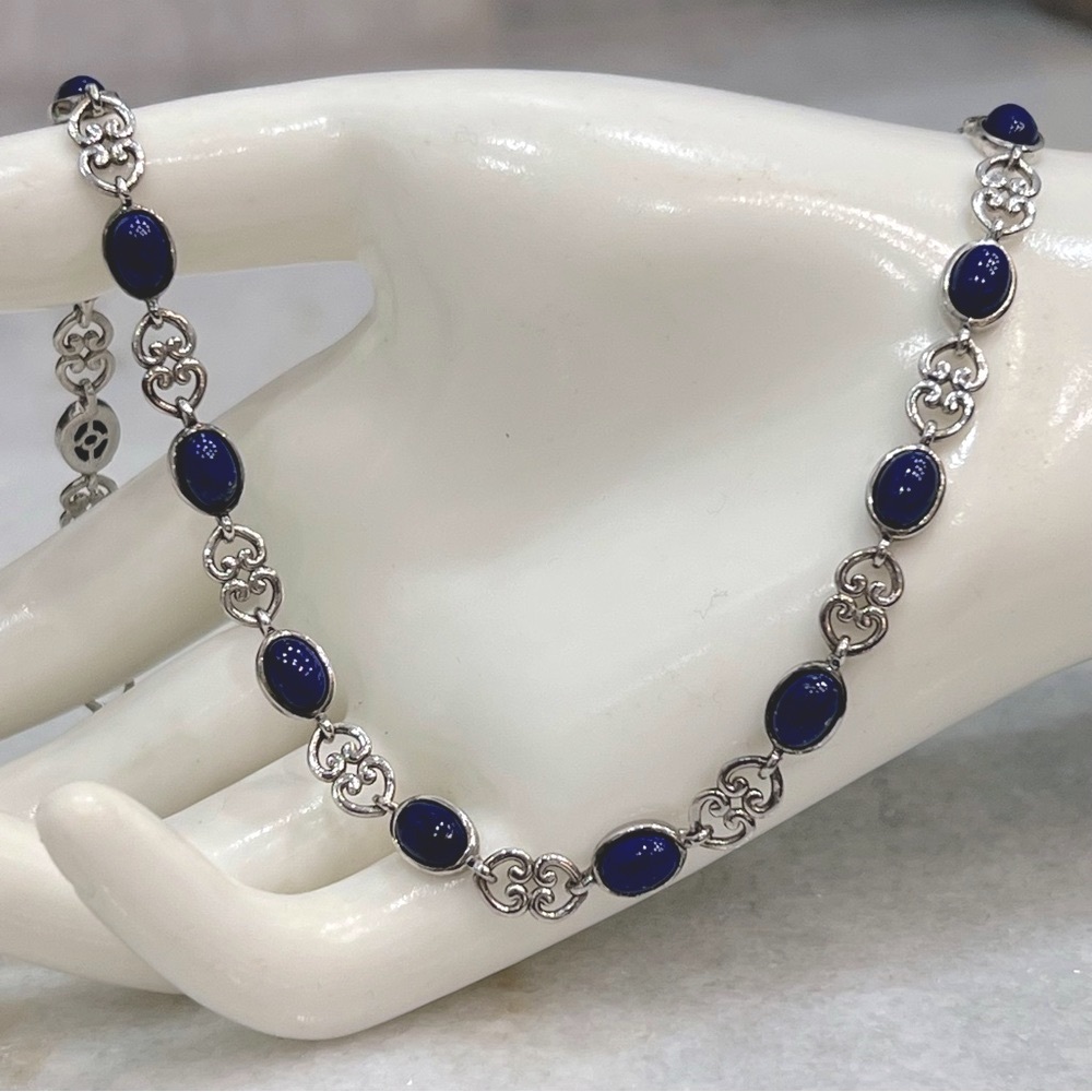 Lapis Lazuli Sterling Silver Heart Necklace